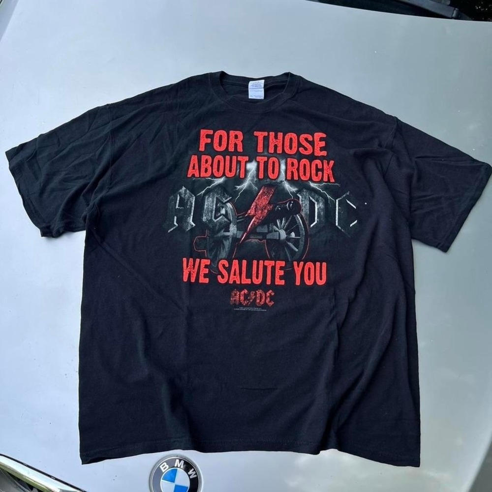 Black 2011 AC/DC "FOR THOSE ABOUT TO ROCK WE SALUTE YOU" tshirt